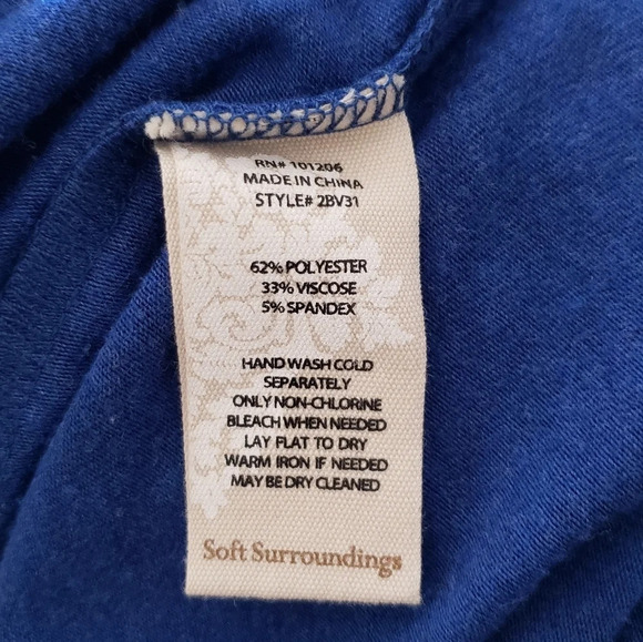 Soft surroundings Aprina Tunic size Medium color blue - Picture 9 of 9